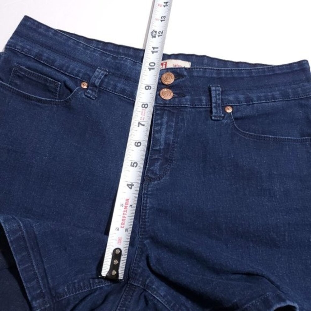 LEI High Rise Tatum Denim Stretch Jean Shorts 11 Juniors Dark Wash Indigo - Picture 6 of 10